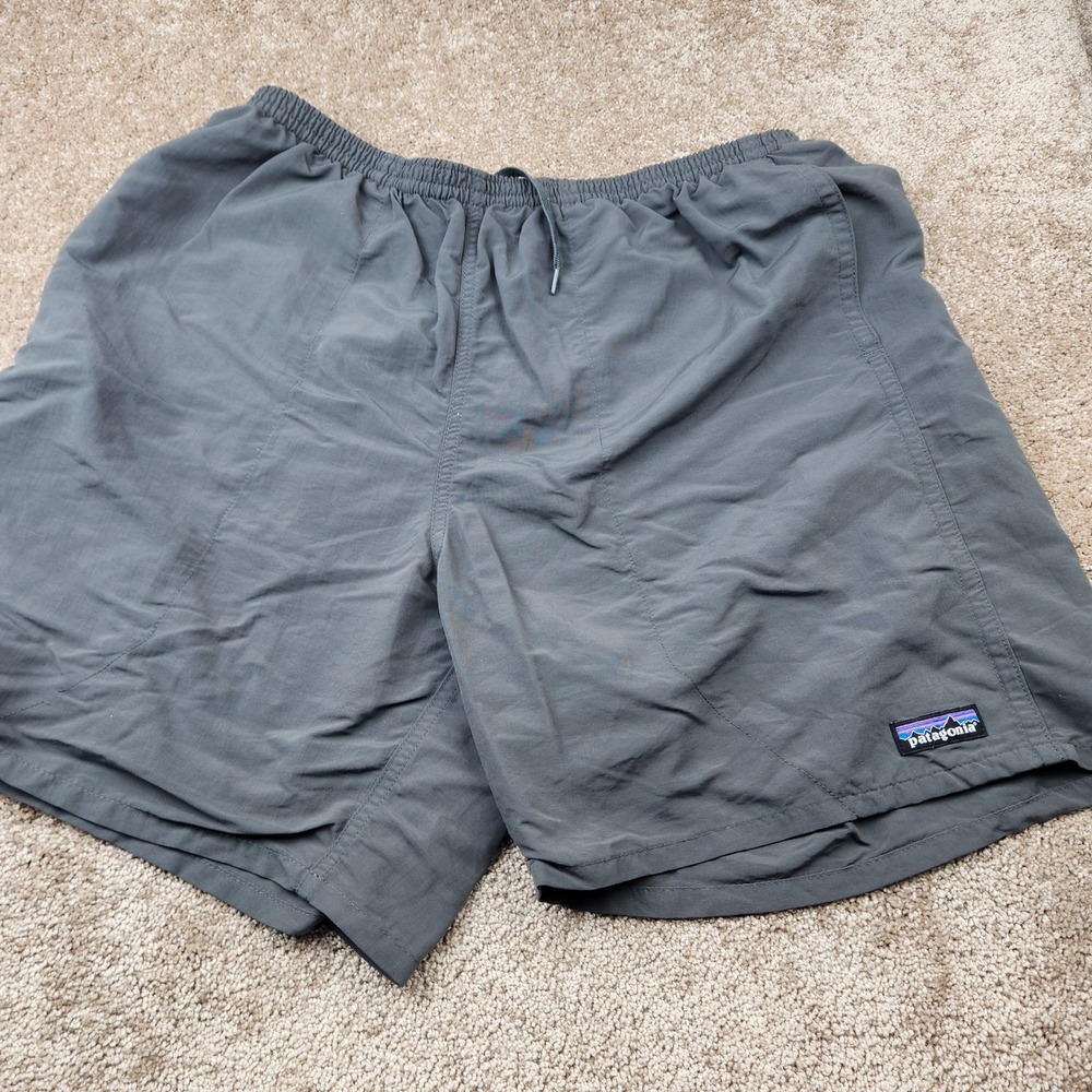 Patagonia Baggies 5 Inch Inseam Shorts Men Large Gray Hiking Athletic Trail